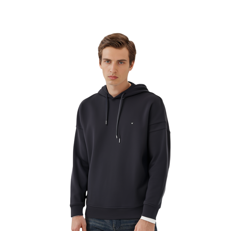 Emporio Armani  Black Hoodie FW22 with Eagle Embroidery. 6L1M79-1JHSZ-0013 圖 4