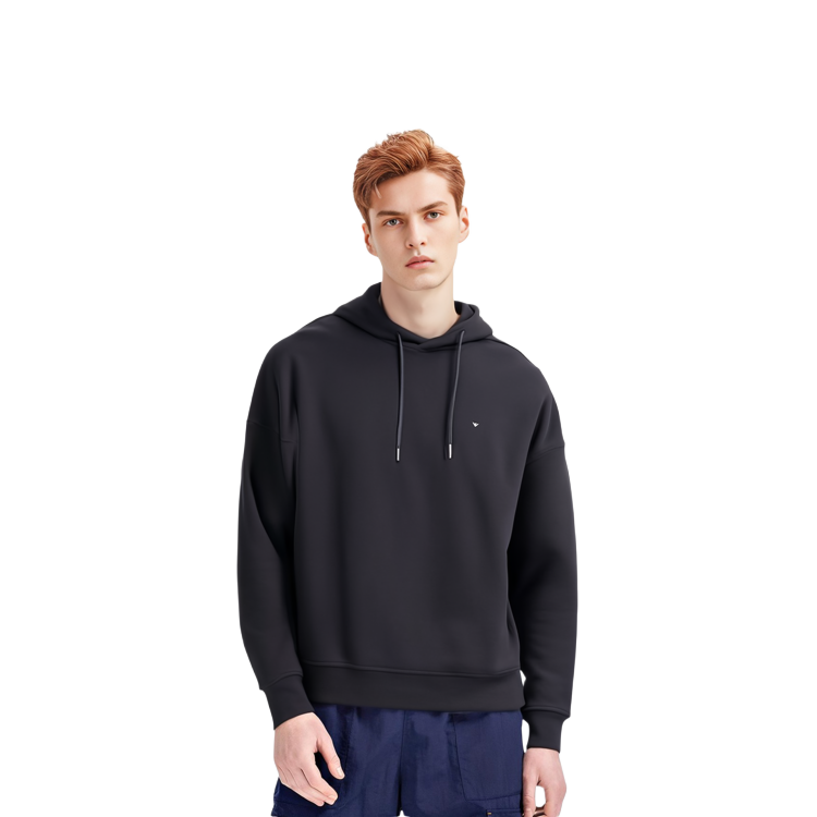 Emporio Armani  Black Hoodie FW22 with Eagle Embroidery. 6L1M79-1JHSZ-0013 圖 5