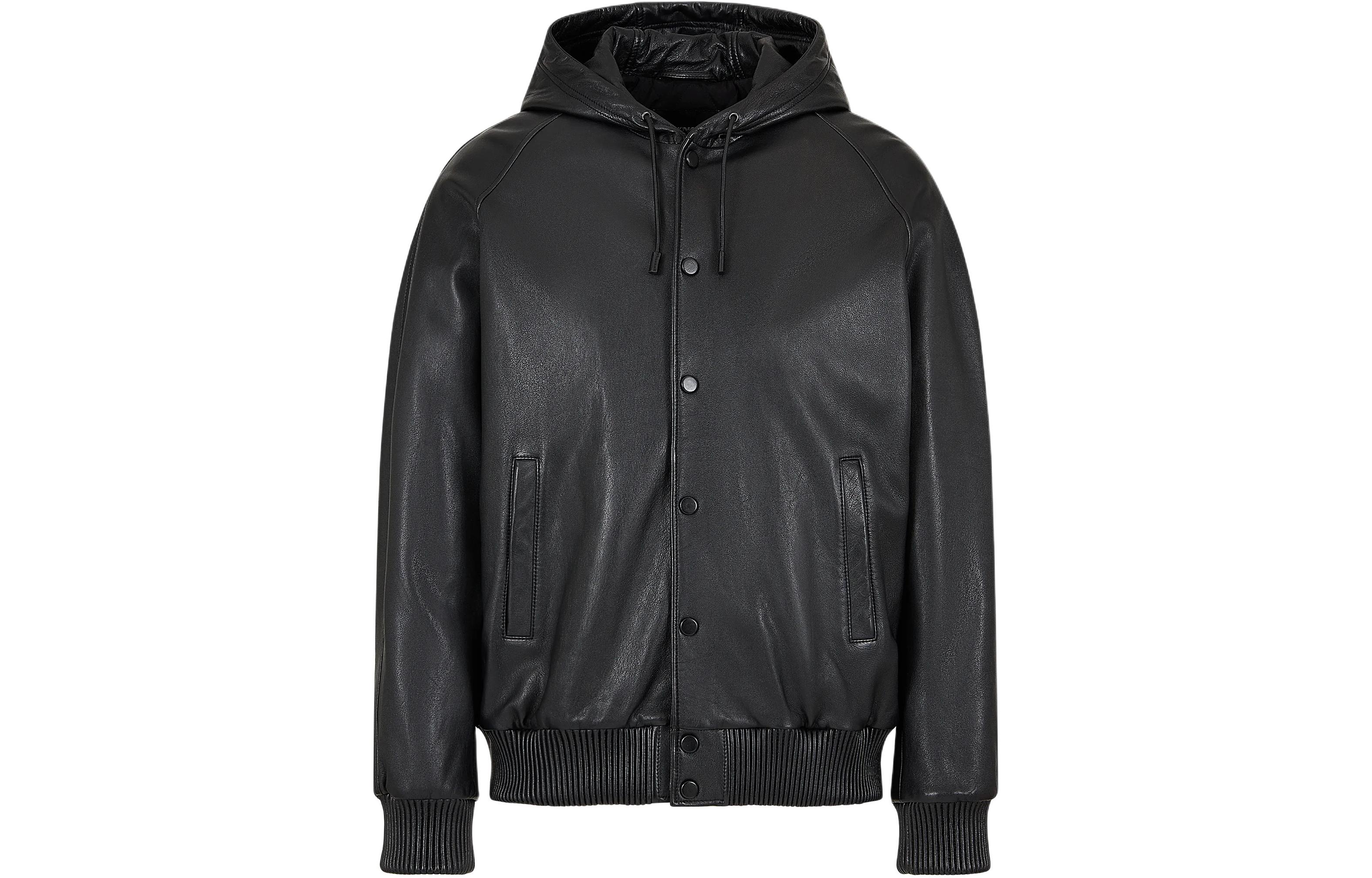 EMPORIO ARMANI  Black Hoodie Slim Fit Single-Breasted Jacket Coat. E31R82-F1P82-1999 圖 2