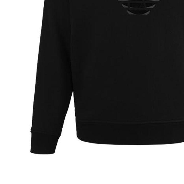 Details for Emporio Armani  Black Hoodie with Eagle Logo Design. 6L1ML9-1JWPZ-0056