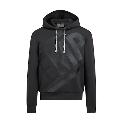 Emporio Armani Black Hoodie with Letter Print Design. 3K1MD2-1JDSZ-0999