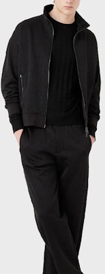 Emporio Armani Black Houndstooth Jacquard Crewneck Sweater 3R1MXD1-MEPZ1-F088 Purchase Emporio Armani Black Houndstooth Jacquard Crewneck Sweater 3R1MXD1-MEPZ1-F088