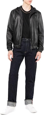 Emporio Armani 黑色皮革连帽夹克 I1R46PI1P4699 Lookbook Emporio Armani 黑色皮革连帽夹克 I1R46PI1P4699