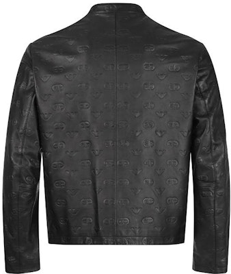 EMPORIO ARMANI 黑色压纹Logo皮革夹克 SS23. D41R74-D1P7A-999 Lookbook EMPORIO ARMANI 黑色压纹Logo皮革夹克 SS23. D41R74-D1P7A-999