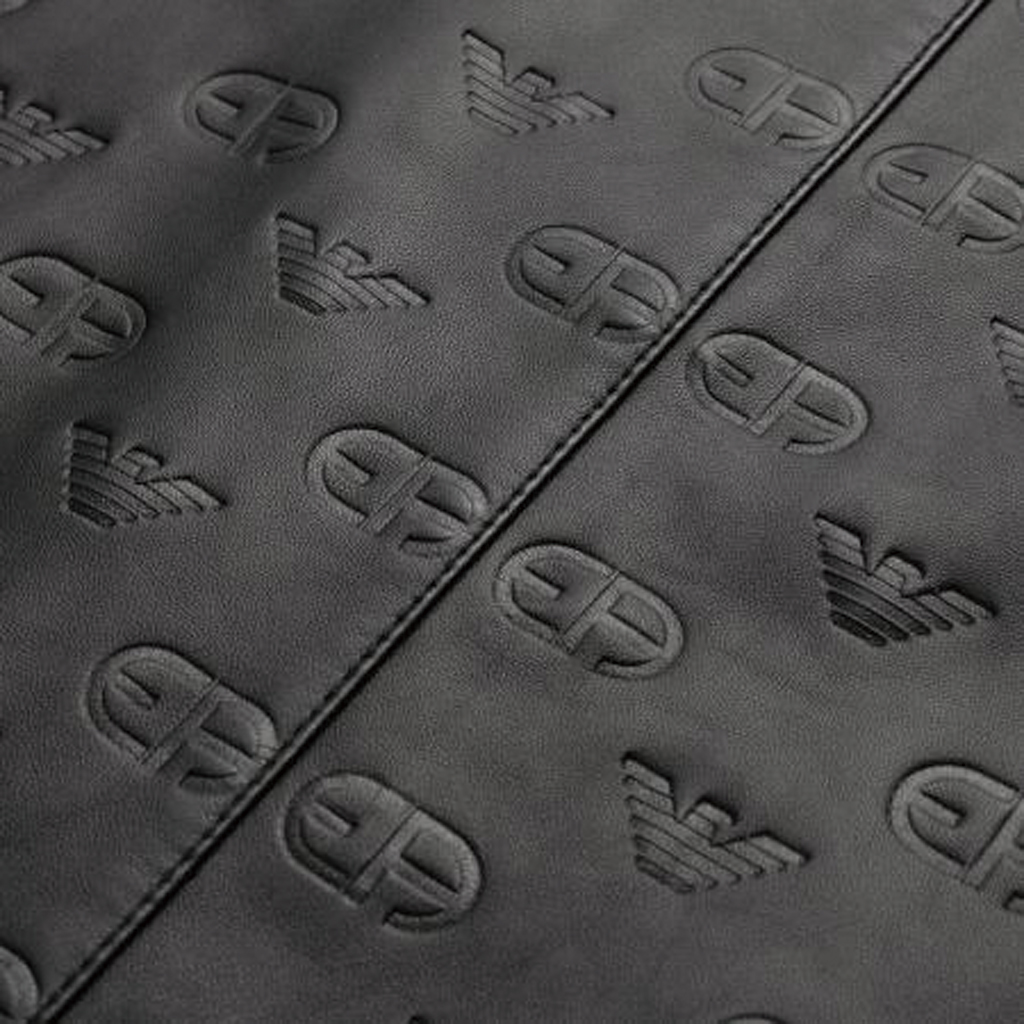 Details for EMPORIO ARMANI 黑色压纹Logo皮革夹克 SS23. D41R74-D1P7A-999