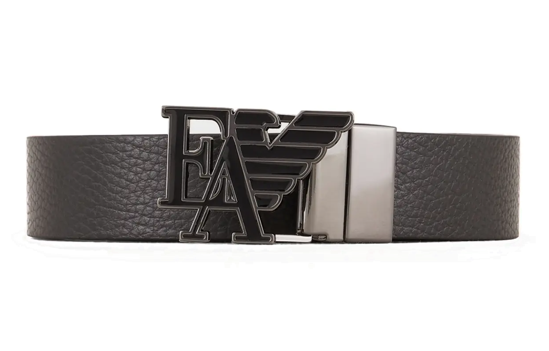 Order Emporio Armani  Black Leather Logo Belt, Casual Fashion, 3cm Wide. Y4S520Y167J88045