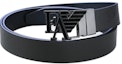 Shop Emporio Armani Black Leather Logo Belt, Casual Fashion, 3cm Wide. Y4S520Y167J88045