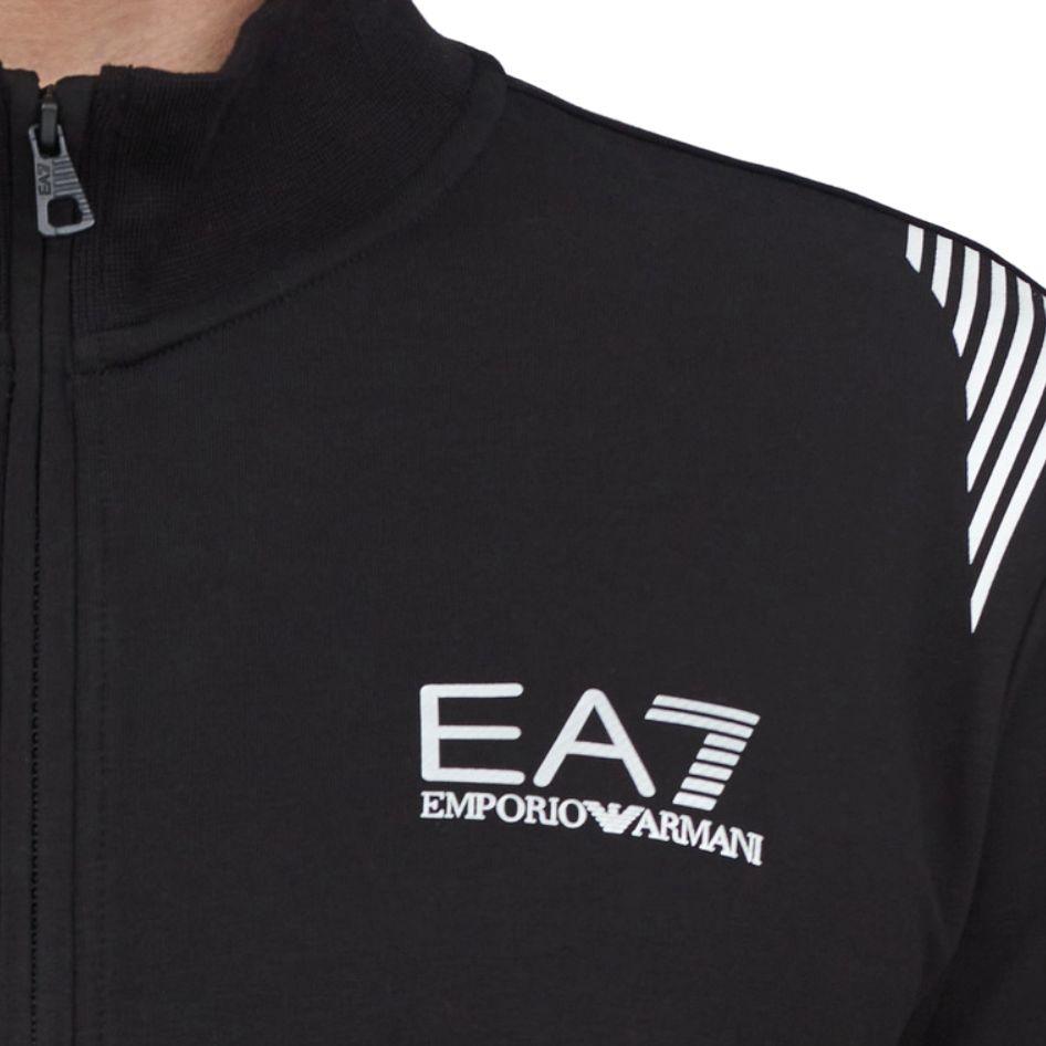 Sizing Emporio Armani 黑色字母印花半拉链运动套装 3DPV55-PJLIZ-1200