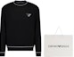 Lookbook Emporio Armani Black Logo Eagle Striped Crewneck Sweater. 6D1MXH-1MJLZ-F033
