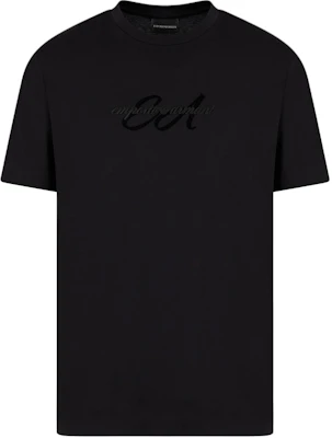EMPORIO ARMANI Camiseta Negra de Manga Corta con Logo Bordado y Cuello Redondo 6D1TQ8-1JOCZ-0999 Buy EMPORIO ARMANI Camiseta Negra de Manga Corta con Logo Bordado y Cuello Redondo 6D1TQ8-1JOCZ-0999