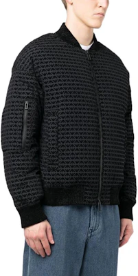 Emporio Armani Jaket Hitam Logo Full-Print Zip Up. 6L1BF8-1NNCZ-0920 Details for Emporio Armani Jaket Hitam Logo Full-Print Zip Up. 6L1BF8-1NNCZ-0920