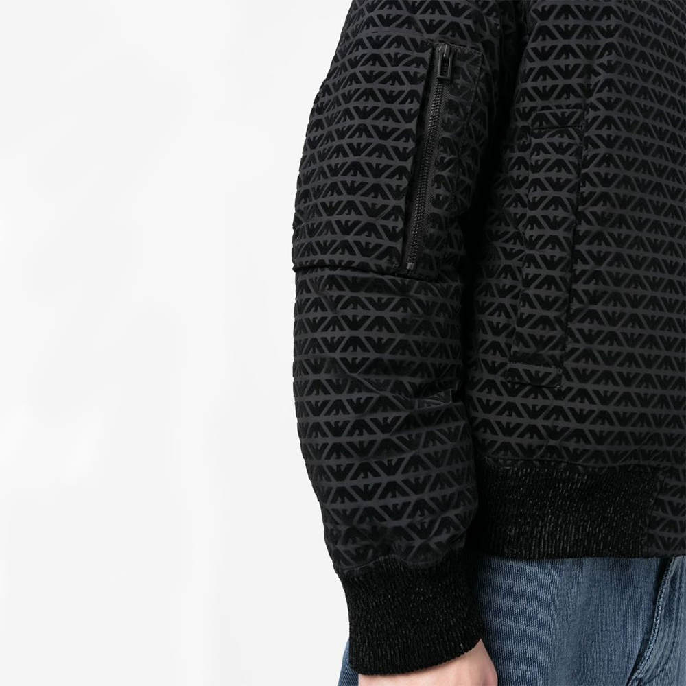Emporio Armani  Black Logo Full-Print Zip-Up Jacket. 6L1BF8-1NNCZ-0920 圖 7
