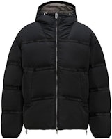 Emporio Armani Black Logo Hooded Zip-Up Down Jacket 6R1B90-NCFZ1-0999 Emporio Armani Black Logo Hooded Zip-Up Down Jacket 6R1B90-NCFZ1-0999