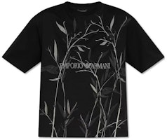 Emporio Armani Black Logo Print Crewneck Loose Fit T-Shirt. 3D1T6S-1J7FZ-0070 Emporio Armani Black Logo Print Crewneck Loose Fit T-Shirt. 3D1T6S-1J7FZ-0070