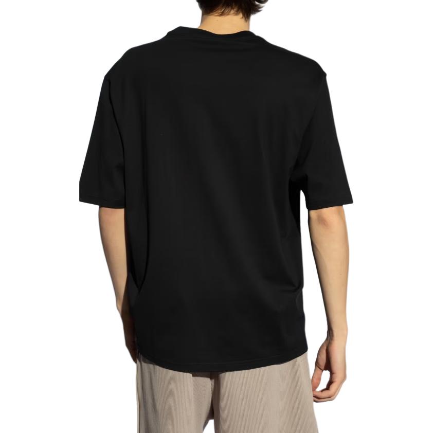 Details for Emporio Armani 黑色標誌印花寬鬆版型圓領T恤 3D1T6S-1J7FZ-0070