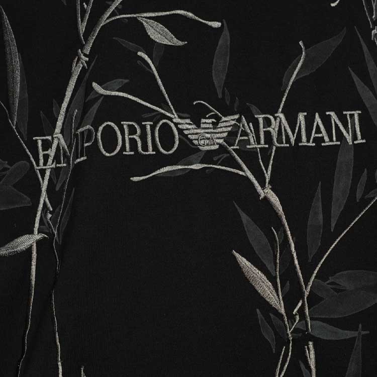 Sizing Emporio Armani 黑色標誌印花寬鬆版型圓領T恤 3D1T6S-1J7FZ-0070