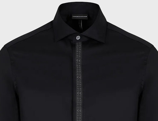 EMPORIO ARMANI Black Logo Print Long Sleeve Button-Up Shirt 6R1C87-1K1XZ-10094 Lookbook EMPORIO ARMANI Black Logo Print Long Sleeve Button-Up Shirt 6R1C87-1K1XZ-10094