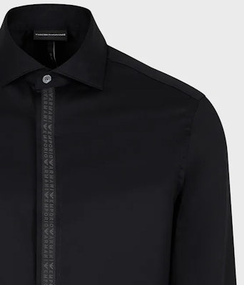 EMPORIO ARMANI Black Logo Print Long Sleeve Button-Up Shirt 6R1C87-1K1XZ-10094 Shop EMPORIO ARMANI Black Logo Print Long Sleeve Button-Up Shirt 6R1C87-1K1XZ-10094