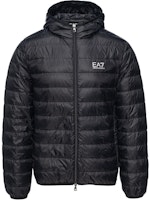 EMPORIO ARMANI Black Logo Print Slim Fit Hoodie Zip Jacket 8NPB24-PNGPZ-1200 EMPORIO ARMANI Black Logo Print Slim Fit Hoodie Zip Jacket 8NPB24-PNGPZ-1200