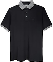 EMPORIO ARMANI Black Logo Print Slim Fit Short Sleeve Polo Shirt. 3D1FM5-1JTKZ-0072 EMPORIO ARMANI Black Logo Print Slim Fit Short Sleeve Polo Shirt. 3D1FM5-1JTKZ-0072