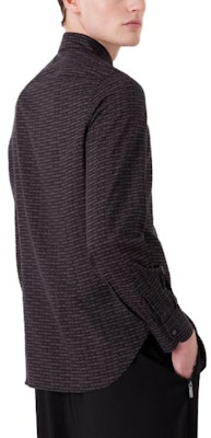 엠포리오 아르마니 블랙 로고 프린트 긴팔 셔츠. 6R1CN1-1NKGZ-1F054 Shop 엠포리오 아르마니 블랙 로고 프린트 긴팔 셔츠. 6R1CN1-1NKGZ-1F054