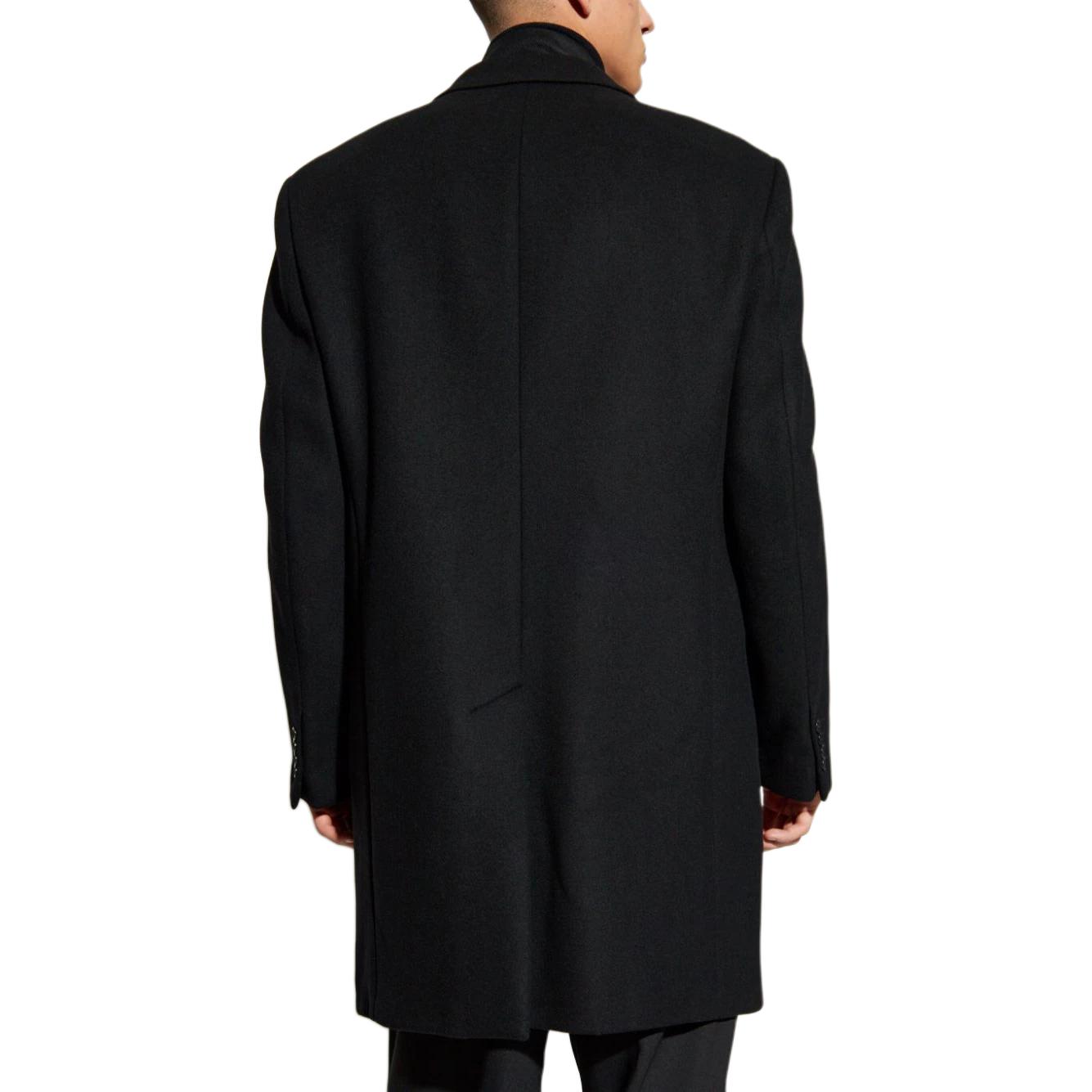 Lookbook EMPORIO ARMANI 黑色單排扣長版外套 素色 SS24 EM000355T-E11298-UC001