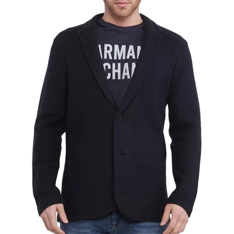 Buy Emporio Armani  Black Long Sleeve Jacket with Back Logo Print. 3LZG1A -ZMX8Z-1200