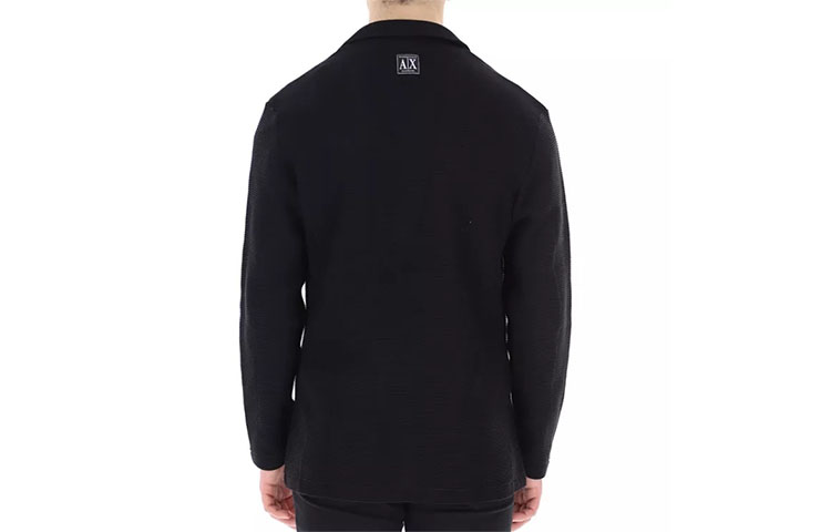 Lookbook Emporio Armani  Black Long Sleeve Jacket with Back Logo Print. 3LZG1A -ZMX8Z-1200