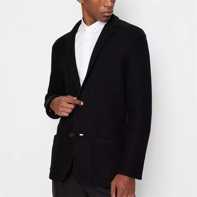 Details for Emporio Armani  Black Long Sleeve Jacket with Back Logo Print. 3LZG1A -ZMX8Z-1200