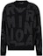 Order Emporio Armani Black Loose-fit Letter Crewneck Sweater. 6R1MXK-1MNKZ-1F090