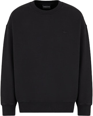 EMPORIO ARMANI 黑色寬鬆版老鷹刺繡標誌運動衫 6D1MD4-1JTAZ-0999 Order EMPORIO ARMANI 黑色寬鬆版老鷹刺繡標誌運動衫 6D1MD4-1JTAZ-0999