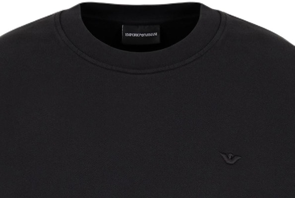 EMPORIO ARMANI 黑色寬鬆版老鷹刺繡標誌運動衫 6D1MD4-1JTAZ-0999 Details for EMPORIO ARMANI 黑色寬鬆版老鷹刺繡標誌運動衫 6D1MD4-1JTAZ-0999