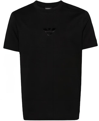 EMPORIO ARMANI Black Loose Fit Embroidered Eagle Tee SS24. 3D1TH0-1JOCZ Order EMPORIO ARMANI Black Loose Fit Embroidered Eagle Tee SS24. 3D1TH0-1JOCZ