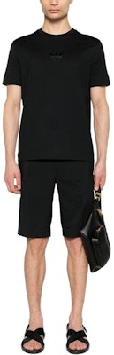 EMPORIO ARMANI Black Loose Fit Embroidered Eagle Tee SS24. 3D1TH0-1JOCZ Lookbook EMPORIO ARMANI Black Loose Fit Embroidered Eagle Tee SS24. 3D1TH0-1JOCZ