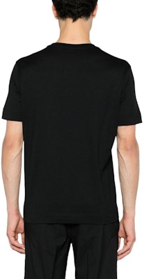 EMPORIO ARMANI Black Loose Fit Embroidered Eagle Tee SS24. 3D1TH0-1JOCZ Shop EMPORIO ARMANI Black Loose Fit Embroidered Eagle Tee SS24. 3D1TH0-1JOCZ