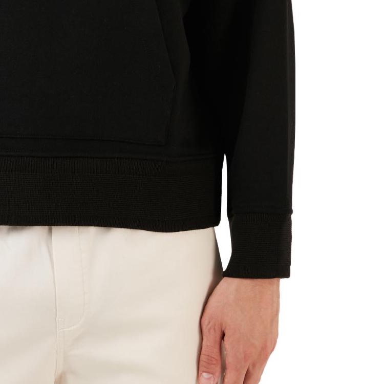 EMPORIO ARMANI  Black Loose Fit Hoodie with Letter Print. 6R1ME9-1JWPZ-00C5 圖 8
