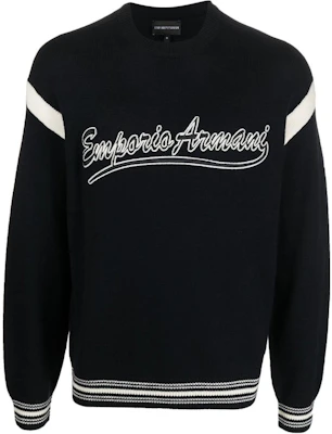 EMPORIO ARMANI Suéter Negro Loose Fit con Cuello Redondo y Letras. 6R1MXA1MFUZ0999 Buy EMPORIO ARMANI Suéter Negro Loose Fit con Cuello Redondo y Letras. 6R1MXA1MFUZ0999