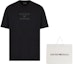 Shop EMPORIO ARMANI 黑色寬鬆版LOGO字母印花短袖T恤 EM000780-AF12926-UC001