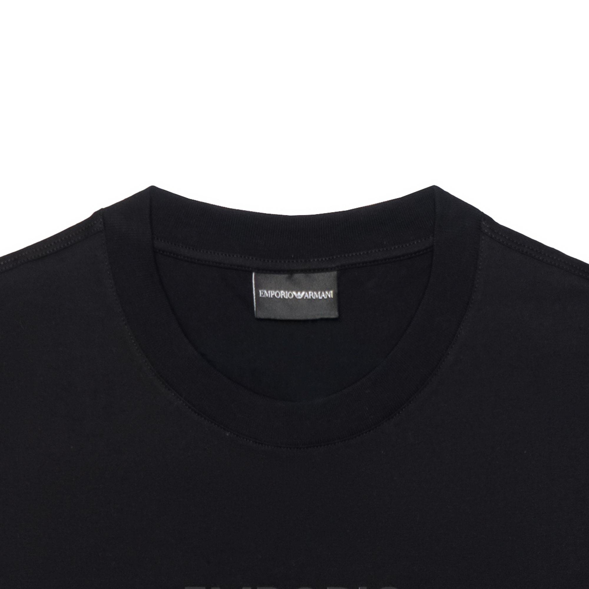 Sizing EMPORIO ARMANI 黑色寬鬆版LOGO字母印花短袖T恤 EM000780-AF12926-UC001