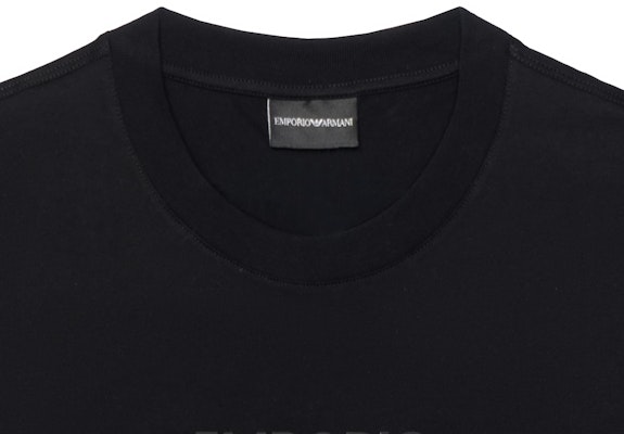 EMPORIO ARMANI 黑色寬鬆版LOGO字母印花短袖T恤 EM000780-AF12926-UC001 Sizing EMPORIO ARMANI 黑色寬鬆版LOGO字母印花短袖T恤 EM000780-AF12926-UC001