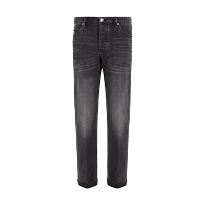 Emporio Armani Black Low-Rise Tapered Straight-Leg Jeans FW25. 6R1J69-1DQVZ-0006