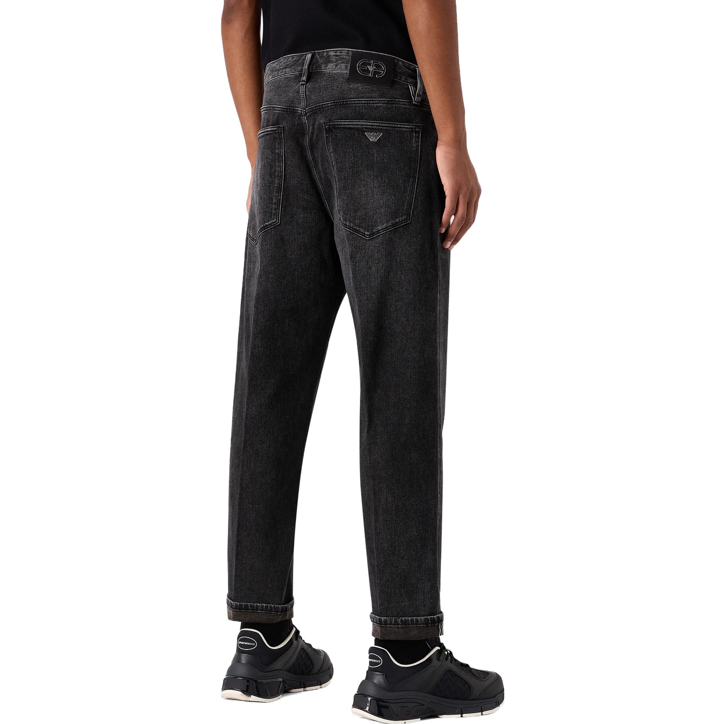 Emporio Armani  Black Low-Rise Tapered Straight-Leg Jeans FW25. 6R1J69-1DQVZ-0006 圖 4