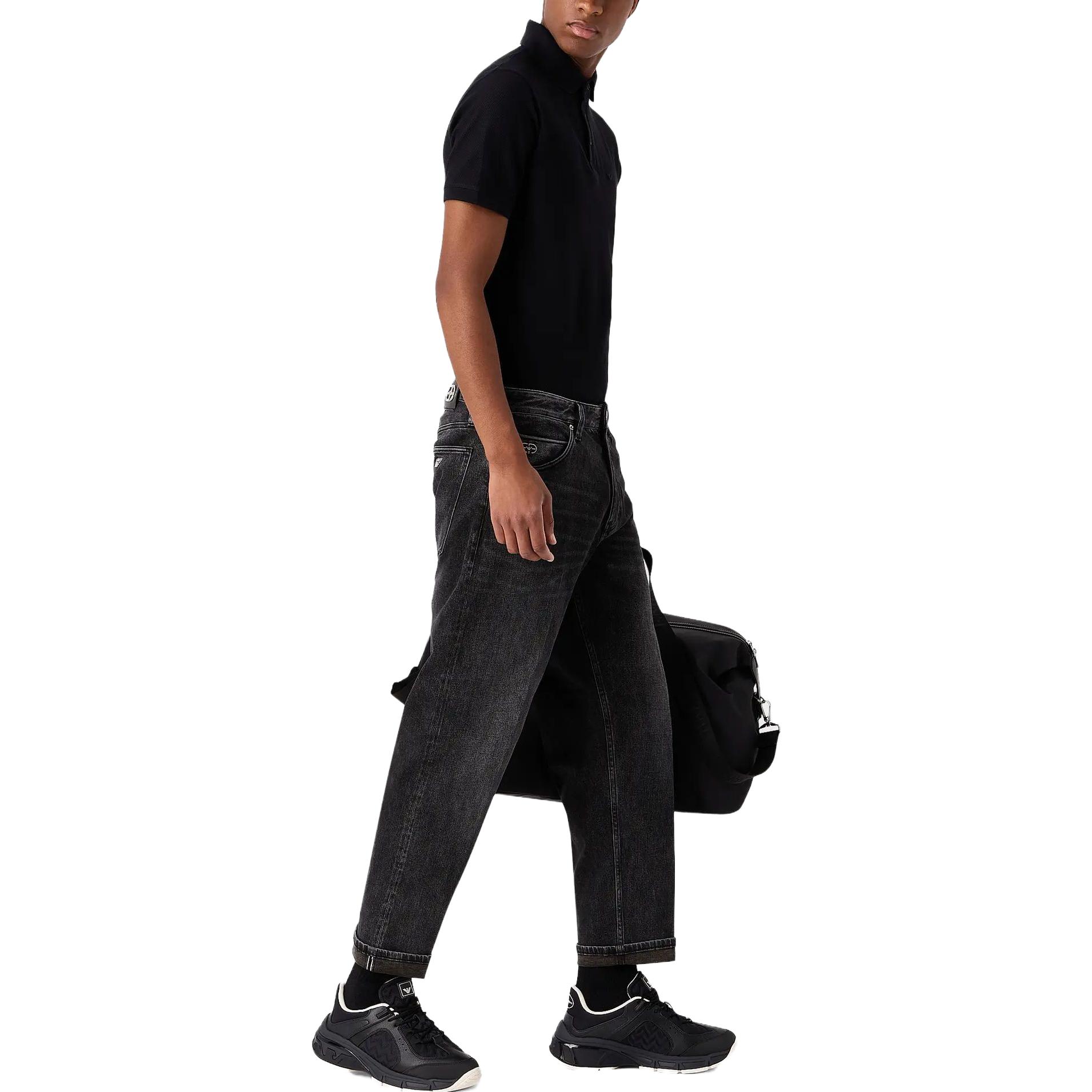 Emporio Armani  Black Low-Rise Tapered Straight-Leg Jeans FW25. 6R1J69-1DQVZ-0006 圖 5