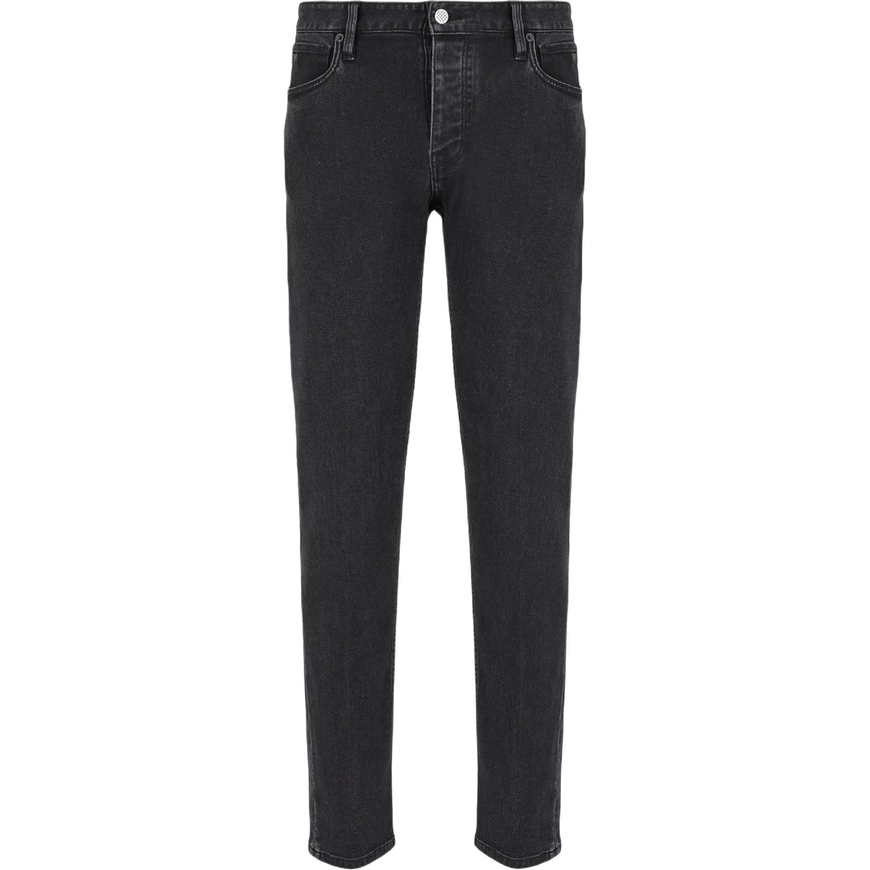 Emporio Armani  Black Low-Waist Slim Straight Jeans 6D1J75-1DTPZ-0005