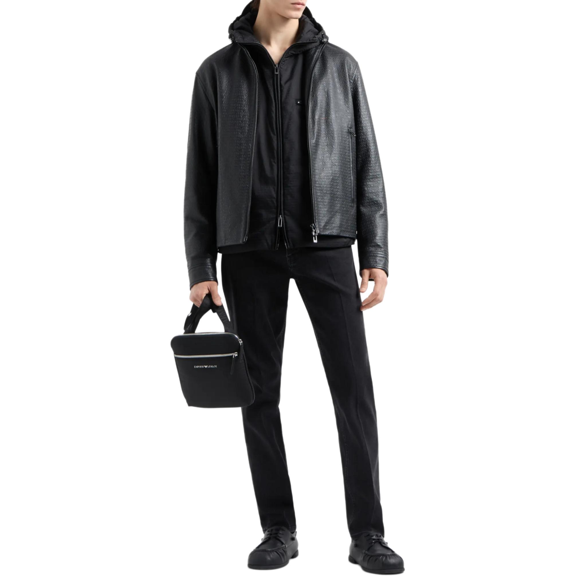 Lookbook Emporio Armani 黑色低腰修身直筒牛仔褲 6D1J75-1DTPZ-0005