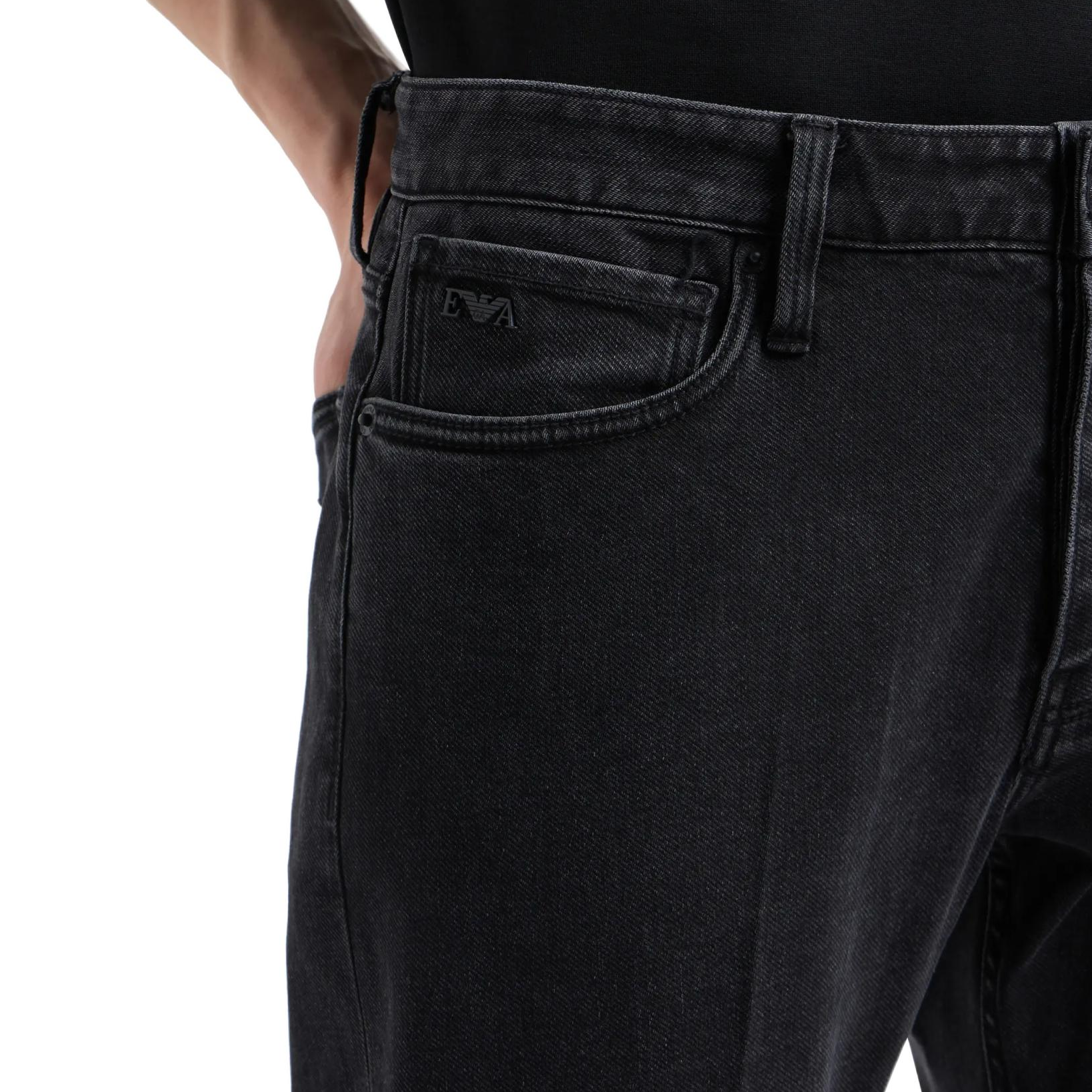 Details for Emporio Armani 黑色低腰修身直筒牛仔褲 6D1J75-1DTPZ-0005