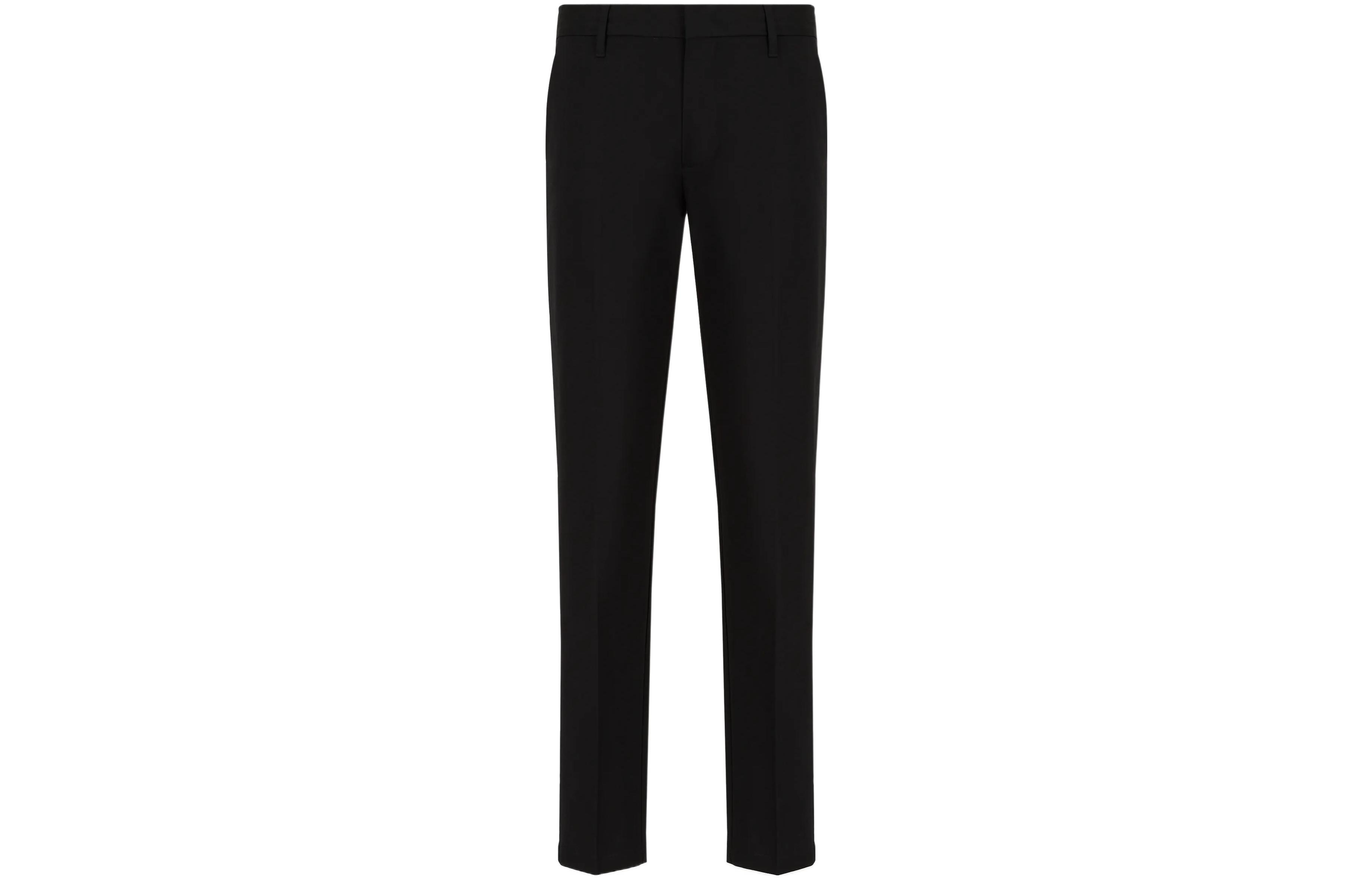 Emporio Armani  Black Mid-Rise Straight Fit Casual Pants. 8N1P15-1NGCZ-0999
