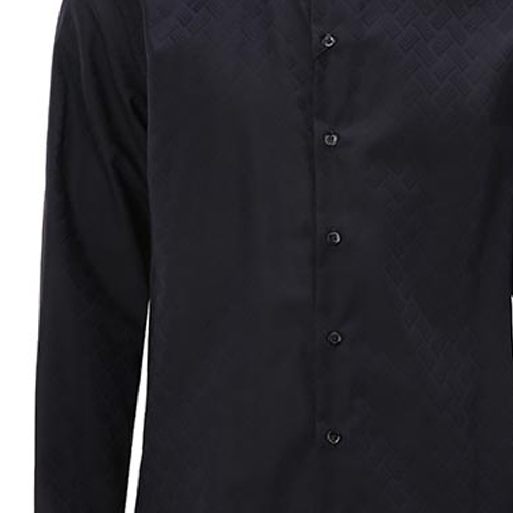 Details for エンポリオアルマーニ ブラック柄プリント 長袖カジュアルシャツ. A1SM0L-A12F7-042