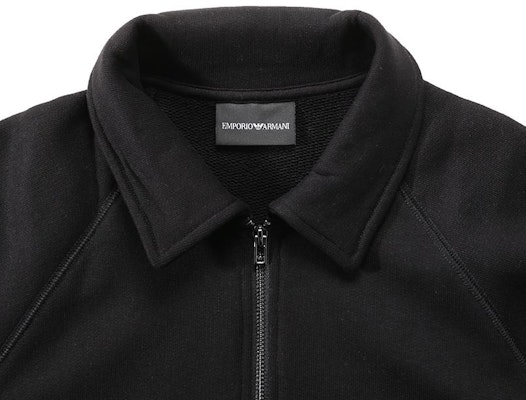 Emporio Armani Black Pullover Sweatshirt with Logo Embroidery SS24. 3D1MDT-1JWPZ-0999 Cheap Emporio Armani Black Pullover Sweatshirt with Logo Embroidery SS24. 3D1MDT-1JWPZ-0999