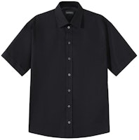 Emporio Armani Black Short Sleeve Casual Shirt SS24 Simple Design. D41CS4-01C68-999 Emporio Armani Black Short Sleeve Casual Shirt SS24 Simple Design. D41CS4-01C68-999